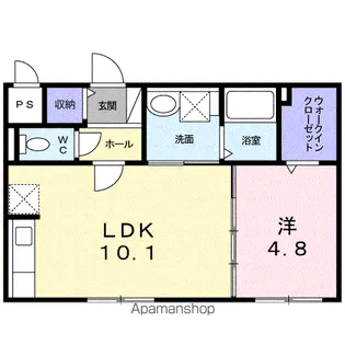 パシフィックヒルズ函館【2階】の間取り